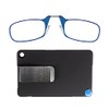 ThinOptics Stainless Steel Slim Wallet with Readers/Reading Glasses Rectangular, Black,