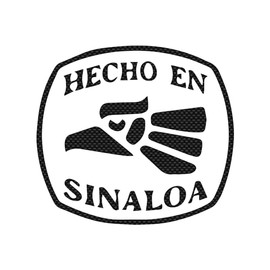 Hecho En Sinaloa Sticker Vinyl Decal Notebook Car Window Laptop 5.5" x 5" (Carbon Fiber)