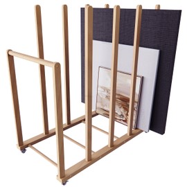 UNZERO Art Storage Rack, Art Canvas Storage, Art Drying Rack, Canvas Boards Rack Art Storage with Handle & Caster Wheels for Drawing Board, Panel, Paper Pad for Art Studios, Artworks, Gallery