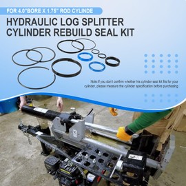 Hydraulic Log Splitter Cylinder Rebuild Seal Kit Fits for 4.0"Bore x 1.75" Rod Cylinder