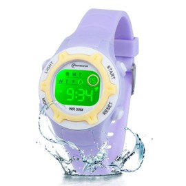 Edillas Kids Watches Digital for Girls Boys,7 Colors Led Flashing Wristwatch for Child Waterproof Sport Outdoor Multifunctional Wrist Watches with Stopwatch/Alarm for Ages 4-15