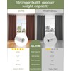 ALLZONE Tension Curtain Rod for Windows,123 to 160 Inch, Heavy