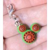 Mickey Mouse Watermelon Charm Zipper Pull & Keychain Add On