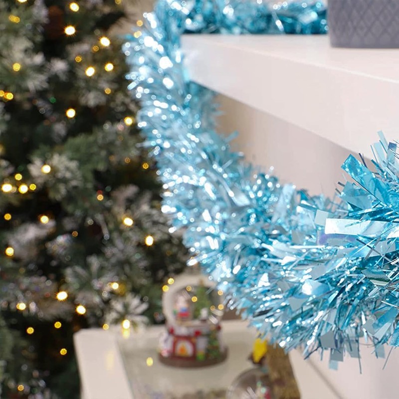 Ice Blue Christmas Garland 2M - Thick and Thin Xmas