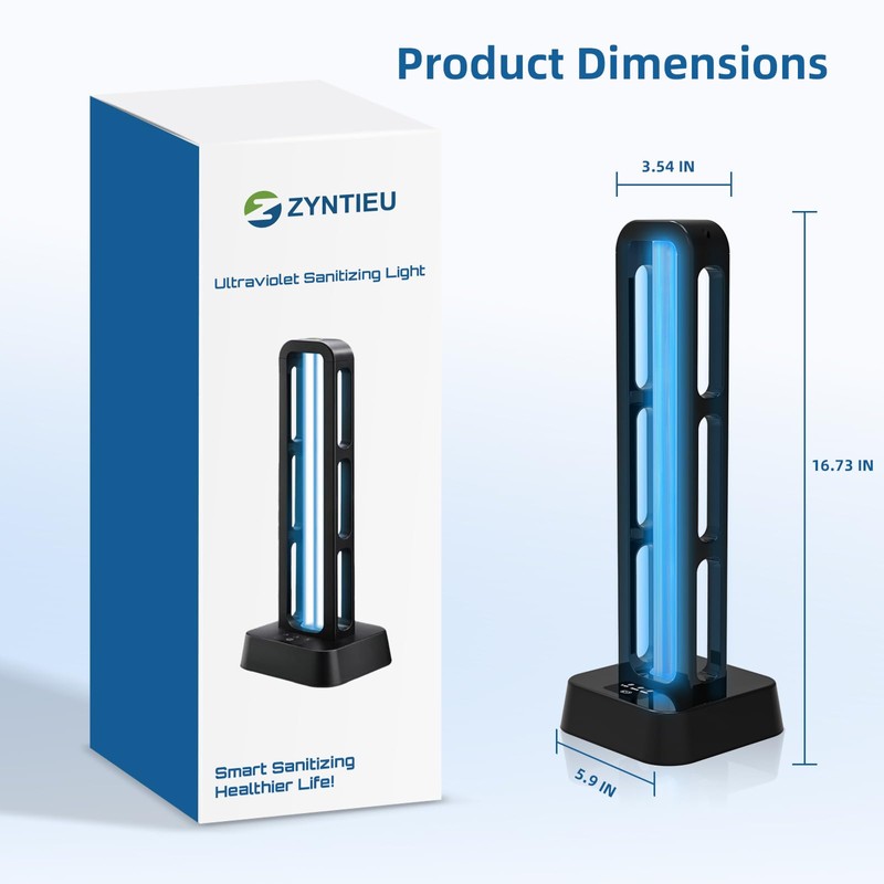 Zyntieu 39W UV Light Sanitizer with Remote Control and 3