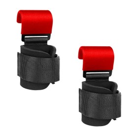 Unbranded Advanced Robust Sturdy Pull-Up Wrist Wrap Resistance Band with Steel Plate-Style - Red