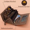 ekavale Ladies Leather Wallet Flower RFID Blocking Long Wallet with