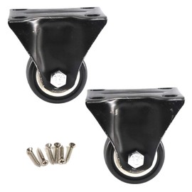 1.5 Inch Fixed Furniture Casters Wheels Polyurethane Heavy Duty Casters 50KG Load Bearing for Each Wheel (Pack of 2)