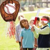 Baseball Small Pinata with Blindfold Bat for Birthday Party Softball