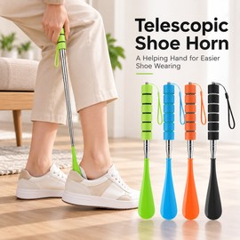 Adjustable Long Shoe Horn for Easy Shoe Wearing – 12–28 Inch Telescopic Stainless Steel Design for Everyday Use