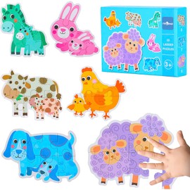 JAYLEN Rompecabezas Rompecabezas de 33 Piezas Juego de Juguetes educativos de Aprendizaje Preescolar Rompecabezas (Familia)