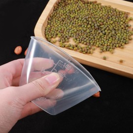 Giantree 5Pcs Rice Measuring Cup, 160 ml Measuring Rice Cup, Plastic Transparent Rice Measuring Cup, Laundry Rice Cup Minute Rice Cups for Rice and Dry Liquid Ingredient Measuring