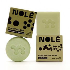 NOLÉ Shampoo and Conditioner Bar Set, Rosemary Mint - Rice Protein Shampoo Bar, Anti Dandruff Shampoo Bar Sulfate Free, Sustainable, 100% Plastic Free Packaging, 5.12 oz