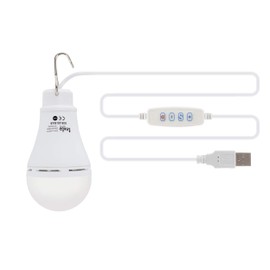 tento Lighting USB Bulb USB-Powered LED Light Three Color Change, 40 Watts Replacement Portable Hanging Bulbs Camping Fishing Beach Tent Dormitory Energy Saving Led Lightbulb