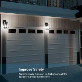 DEWENWILS 4-Pack Outdoor Dusk to Dawn LED A 19 Light Bulbs Daylight for Porch