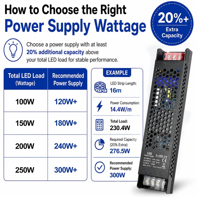 24V 300W LED Power Supply, 12.5A Constant Voltage LED Driver,