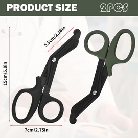 2 Stück Verbandschere,Medizinische Verbandschere,Verbandsschere,Verbandsschere Pflege,Rettungsschere,Medizinische Schere,Emt- Und Trauma-Scheren,Fur Krankenschwestern, Medizinstudenten, Notaufnahme