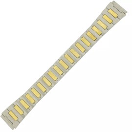 Tech Swiss MET303 Watch Band Expansion Stretch Metal Two-Tone Tone Mens 18 mm