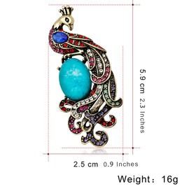 FAIRYGATE Women's Brooches & Pins Brooches for Women UK Rhinestone Brooches for Women Fashion Vintage Brooch Pin Party Wedding Accessories Large Broches Gift B4310