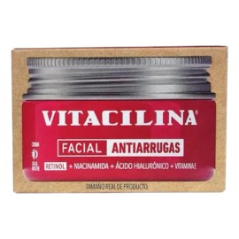 Vitacilina Crema Facial Antiarrugas Retinol Ácido Hialurónico Uso Día Noche 100g Todo Tipo Piel