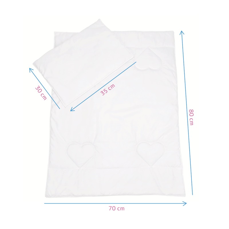 Baby Comfort Quilted Duvet and Flat Pillow Set 80x70 cm