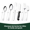 48-Piece Silverware Set, CEKEE Stainless Steel Flatware Set for 8
