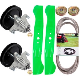 Deck Rebuild Kit for MTD Cub Ca det Crafts man White Outdoor 46 inch LTX1046 YT946KH LT2000, 618-04865A 918-04865A Spindle(2pack)/ 742-04244 Blade(2pack)/754-04219 Be lt(1pack)/956-04129 Idler(2pack)