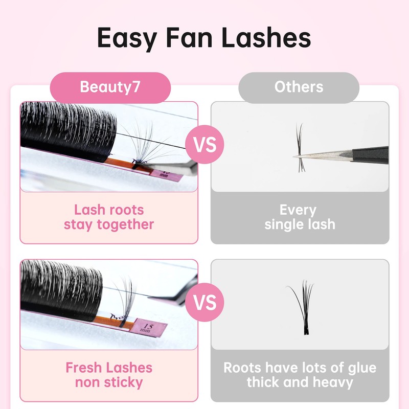 Weimob easy fan Eyelash Extension Auto Fanning Matte Black Quick