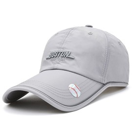 Clakllie Quick Dry Sun Hat UPF 50+ Baseball Cap Ultra Thin Sports Hats Low Profile Golf Dad Caps Trucker Hat,Light Grey