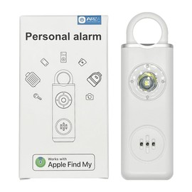 CozyShield - GPS Enabled Personal Safety Alarm for Women, Elderly, Children - Loud Siren, Strobe Light, and Keychain in Stylish Colors- (Polar White)
