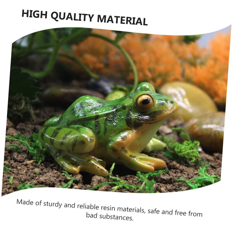 Ciieeo Sets Frog Ornaments for Home Frog Themed Miniature Resin