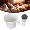 Men Beard Foaming Brush Set Soap Bowl Brush Rack Rich