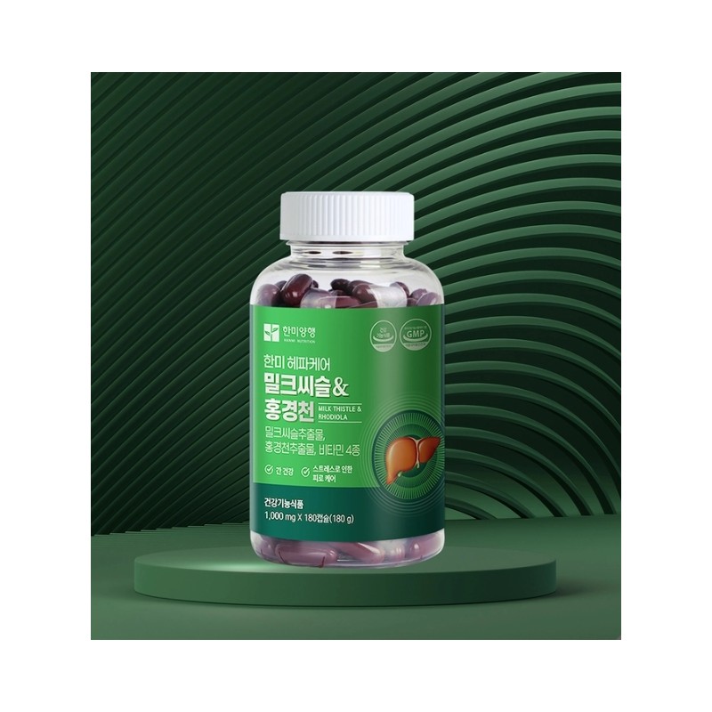Hanmi Hepa Care Gold 180 Capsules Milk Thistle Extract Rhodiola