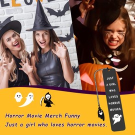 Scream Merch Gothic Stocking Stuffers for Adults Men, Horror Bookmark Christmas Gifts for Women Girls, White Elephant Gifts for Adults, Gothic Funny Bookmark for Women Reading, Birthday Valentines