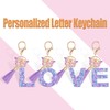 Suweibuke Colourful Cute Initial Letter Keychains for Women Girls with