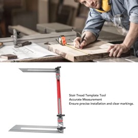 Stair Tread Template Tool, Aluminum Alloy Stair Tread Jig with Storage Box, Accurate Measurement Tool for Installation Layouts, Stair Tread Measuring Tool for Stairs, Handrails