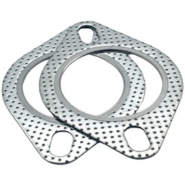 shymie Muffler Gasket 60mm Cover Engine Turbo Muffler Motorcycle Exhaust Flange Motorcycle Metal Ring Exhaust 2pcs Set