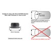 35mm Plastic End Caps, Black Round Tube Inserts, Pack of