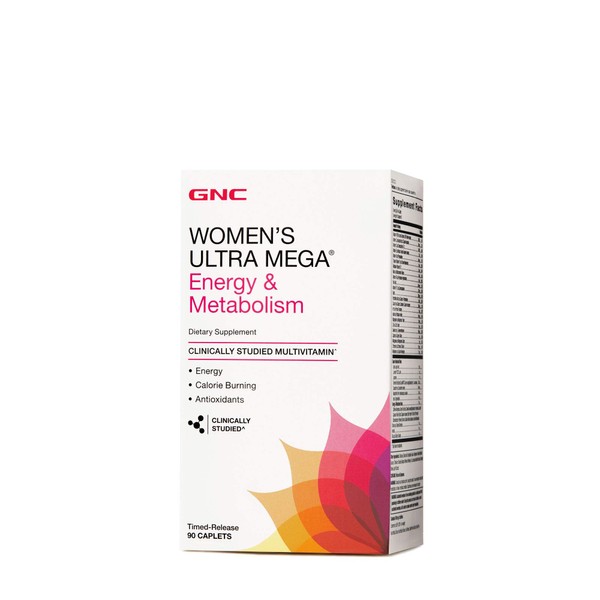 GNC Women's Ultra Mega Energy & Metabolism - Twin Pack - 180 Caplets Total