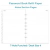 Password Book Refills - A-Z Password Notebook Refill Paper with
