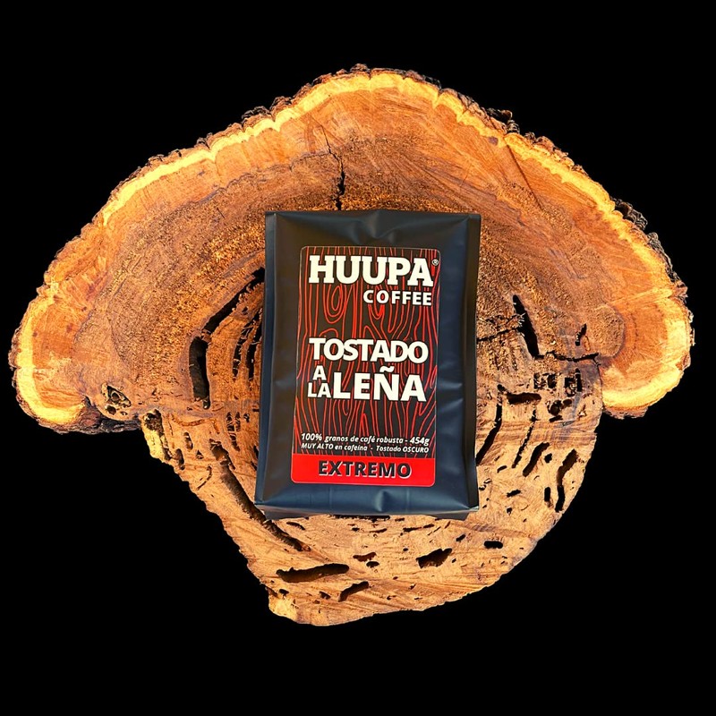 Café Tostado a la Leña, 100% Grano Robusta, Tueste Oscuro,