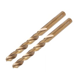 TA-VIGOR 2Pcs 9mm Straight Shank Twist Drill Bit, High Speed Steel M35 Cobalt Twist Drill Bit with 9mm Shank for Drilling Tool Stainless Steel Metal Plastic Wood