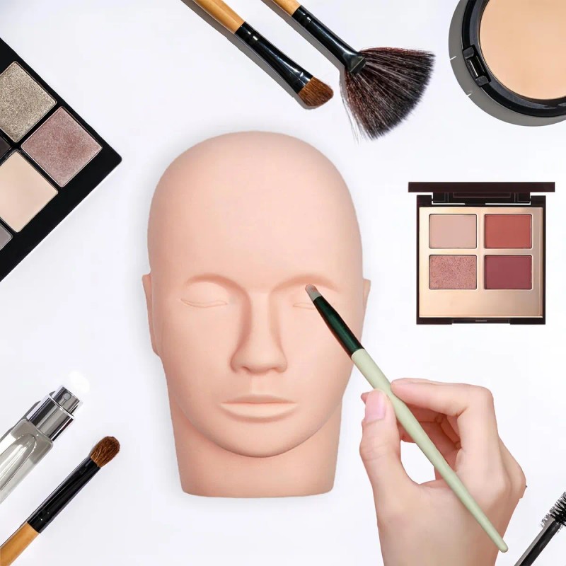2pc Maniquí Cabeza Para Practica De Pestañas Y Microblading Nude