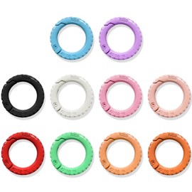 HAIKING Trigger Buckles Spring Ring, 10 Pcs Colorful Spring Ring Clasp for Key Chains, Bag, Purse and Handbag DIY Accessories (25mm)