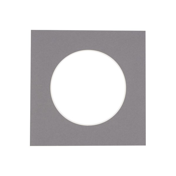 16x16 Mat Bevel Cut for 12x12 Photos - Precut Charcoal