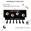Dog Leash Holder for Wall, Storage and Mail Organizer, Key