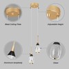 BBLLWJ Modern Black Gold Pendant Light Dimmable LED Ceiling Light