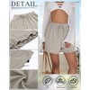 Neer Women's Linen Short, Ruffle Casual Summer Short Drawstring Elastic