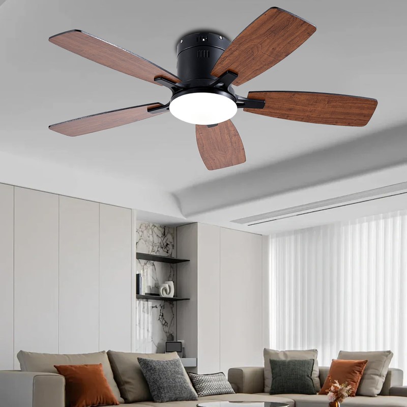Ayaoty Ceiling Fans with Lights, 42 inch Low Profile Ceiling