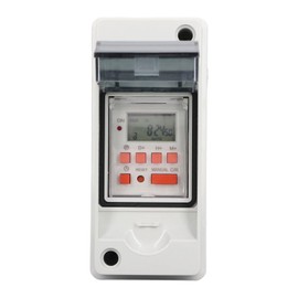 Pool Pump Timer, Water Proof Timer Box with 7 Day 28 On Off Schedules Programmable, LCD Display, Outdoor Digital Timer Box, for Motor Driven Devices